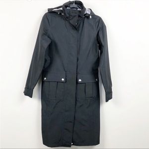 Lands End Black Hooded Women's Waterproof Jackets